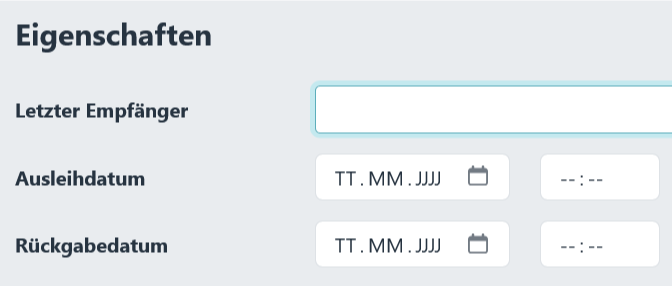Inventarverwaltung - Gegenstand ausleihen - Beginn und Ende - www.admidio.org.png